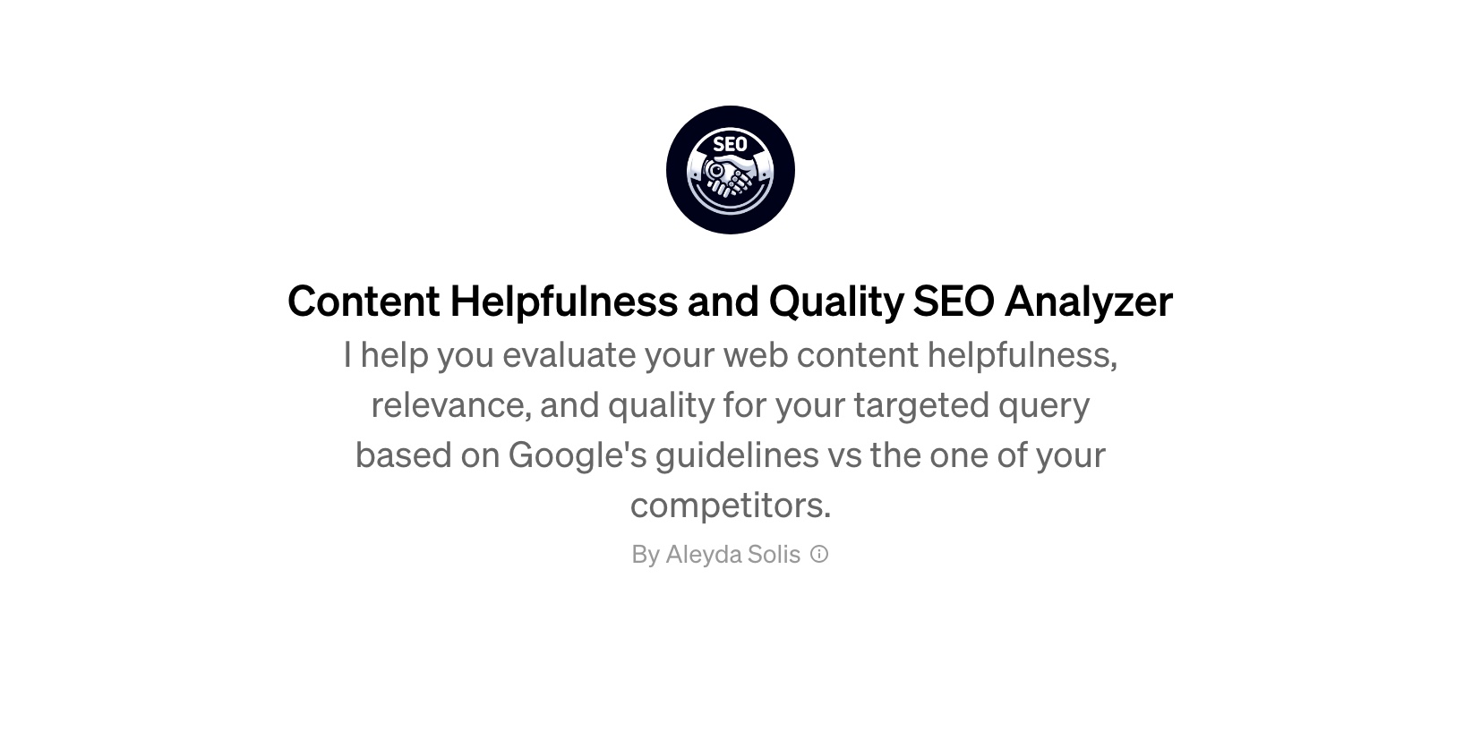 Content Helpfulness and Quality SEO Analyzer